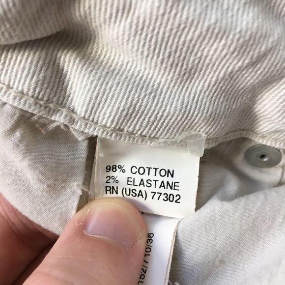 Zara Basic Straight Leg Jeans Pants Ivory Womens Size 4 - Picture 3 of 6